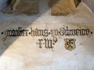 Npis "maister hans zu Schweincz XIII" za sebou nechal na zdi po dostavb
